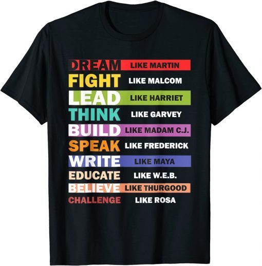 Black Lives Matters Black Leaders Black History Month Gift Shirt