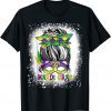 Bleached Womens Messy Bun Mardi Gras Gift T-Shirt