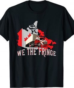 Freedom Convoy 2022 Canadian Trucker US Flag Maple Leaf Unisex T-Shirt