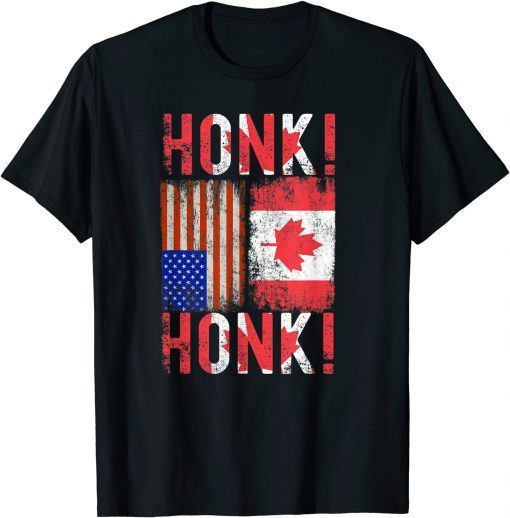 Canadian Trucker Canada Freedom Convoy Honk Honk T-Shirt