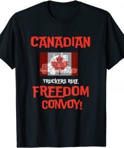 Canadian Trucker Freedom Convoy Flag Vintage Limited Shirt