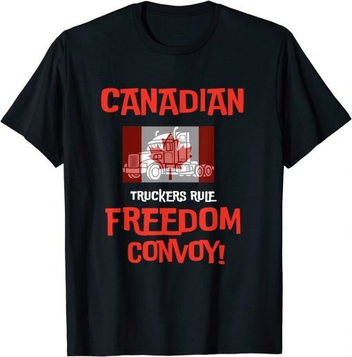 Canadian Trucker Freedom Convoy Flag Vintage Limited Shirt