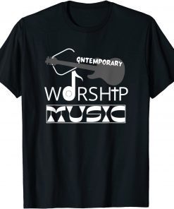 Contemporary WORSHIP Music (Easter Church Guitar) Unisex Shirt