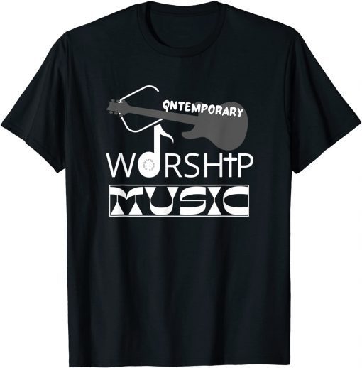 Contemporary WORSHIP Music (Easter Church Guitar) Unisex Shirt