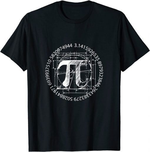 Cool Vintage Retro Pi 3.14 Math-ematics Birth-day Unisex Shirt