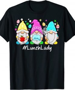 Cute Easter Day Gnome Love Lunch Lady Women Matching Classic Shirt