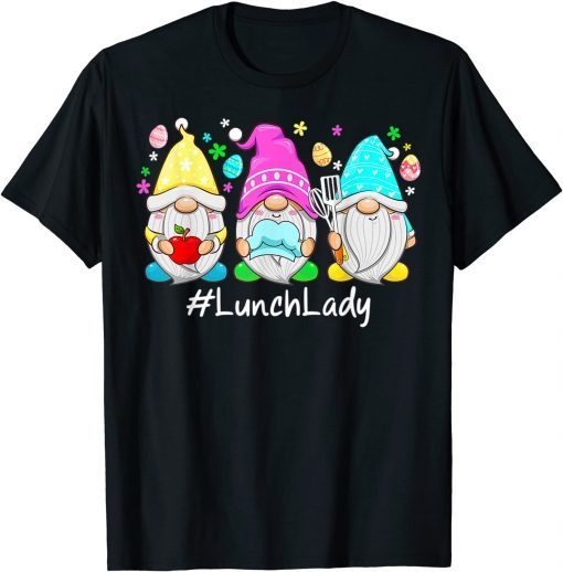 Cute Easter Day Gnome Love Lunch Lady Women Matching Classic Shirt