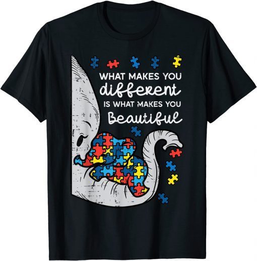 Elephant What Makes You Different Autism Awareness Gift Shirt