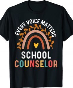 Every Voice Matters School Counselor Counseling Gift T-Shirt