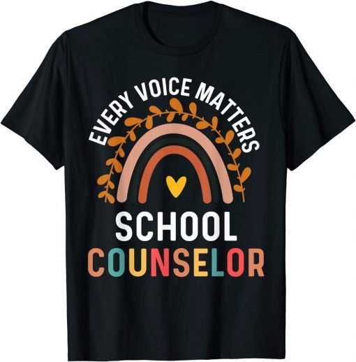 Every Voice Matters School Counselor Counseling Gift T-Shirt