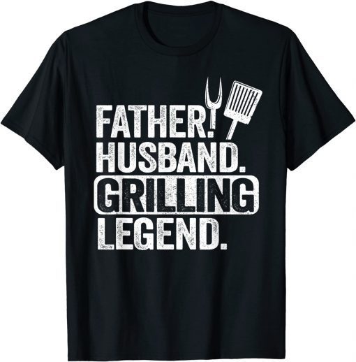 Father Husband Grilling Legend Grillfather Smoking Meat BBQ Limited Shirt