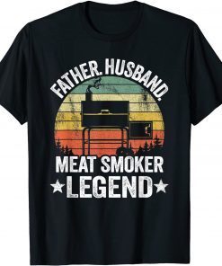 Father Husband Meat Smoker Legend Grilling Dad Meat Smoking Classic T-Shirt