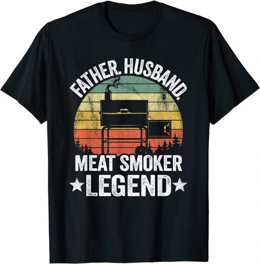 Father Husband Meat Smoker Legend Grilling Dad Meat Smoking Classic T-Shirt