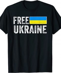 Free Ukraine I Stand With Ukraine Flag Pray For Ukrainian Classic Shirt