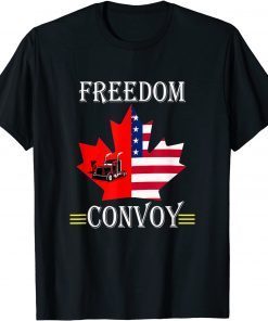 Freedom Convoy 2022 Canadian Trucker Maple Leaf Gift Shirt