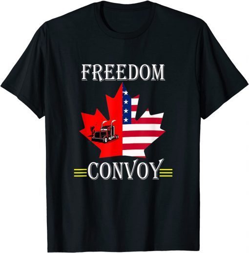 Freedom Convoy 2022 Canadian Trucker Maple Leaf Gift Shirt