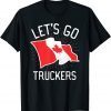 Freedom Convoy 2022 Let's Go Truckers Support Canada Flag Gift Shirt