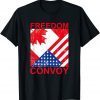 Freedom Convoy 2022 Support Trucker America Canada Flag Classic Shirt