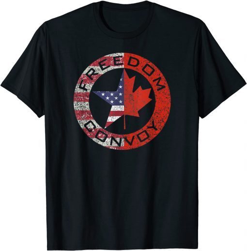 Freedom Convoy Canadian Trucker Canada US Flag 2022 Shirt