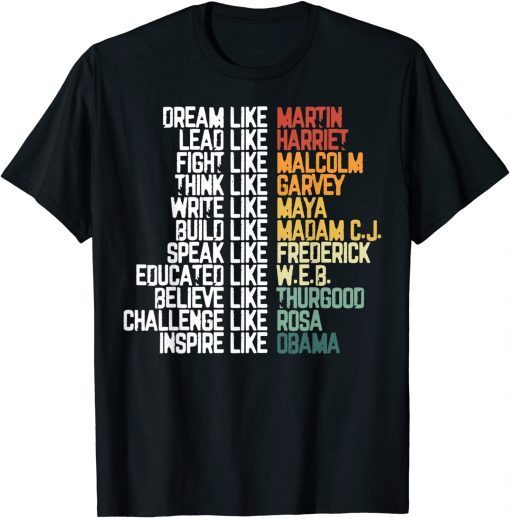 Greatest African-American Leaders Black History Month Attire Classic Shirt