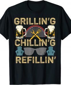 Grilling Chilling Refilling BBQ Lover Limited Shirt