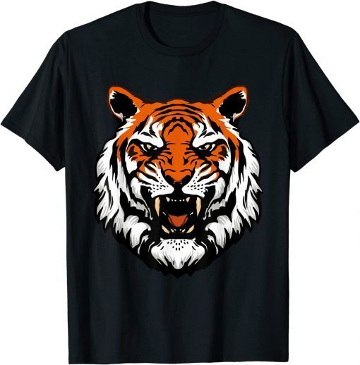 Growling Mouth Open Bengal Tiger Gift Shirt