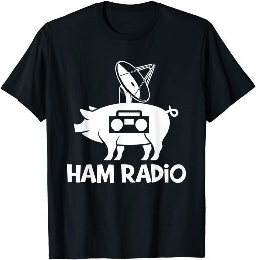 Ham Radio Morse Geek CW Operator Pig Lover Ham Radio Amateur T-Shirt