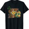 Happy Easter Graphic Leopard Carrot Egg Cross T-Shirt
