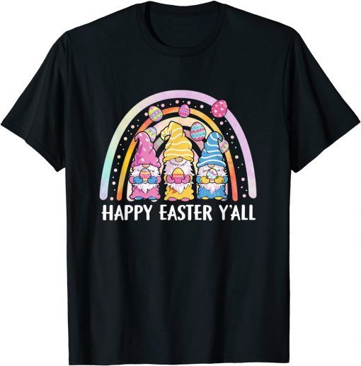 Happy Easter Y'all Rainbow Gnome Classic Shirt