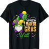 Happy Mardi Gras Yall Gnome Mardi Gras 2022 Beads Mask Unisex Shirt