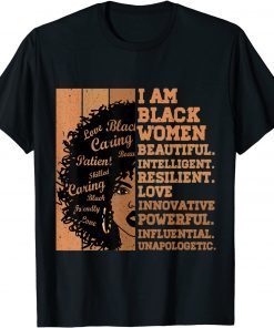 I Am Black Women Black History Month African American Classic Shirt