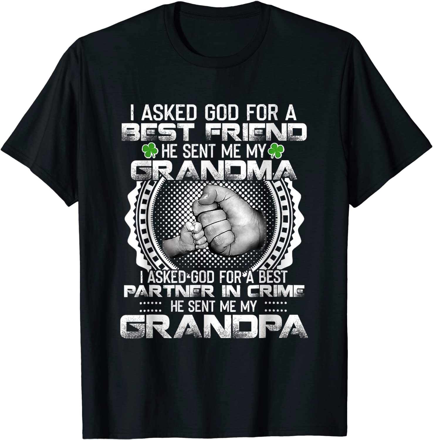 I Asked God For a Best Friend He Sent Me My Grandma Grandpa Limited Shirt -  ShirtsOwl Office