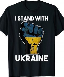 I Stand With Ukraine Fist Ukrainian Lover support Flag Classic Shirt