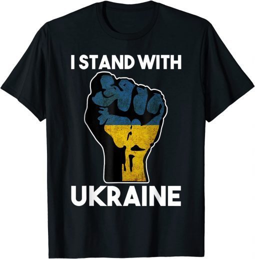 I Stand With Ukraine Fist Ukrainian Lover support Flag Classic Shirt