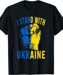 Stip War I Stand With Ukraine Flag Power Support Ukraine T-Shirt