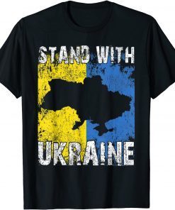 I Stand With Ukraine Flag Ukrainian Lover Classic T-Shirt