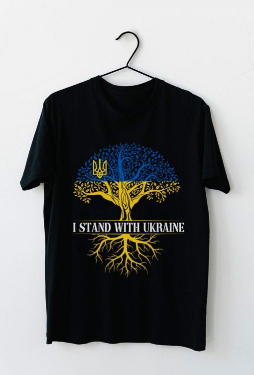 I Stand With Ukraine Ukrainian Flag With US Flag Limited shirt