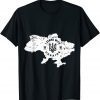 I Stand With Ukraine Ukrainian Map 2022 Shirt