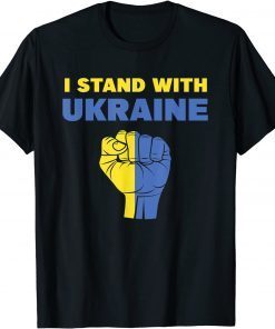 I Stand with Ukraine Support Hand Ukraine T-Shirt