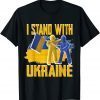 I Stand with Ukraine ukrainian flag clay support Ukraine Gift Shirt