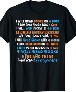 I Will Read Books On A Boat & Everywhere Reading Unisex Shirt