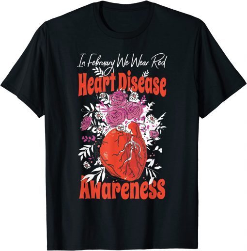 In February We Wear Red Fighter Heart Disease Awareness Gift Shirt