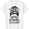In February We Wear Zebra Messy Bun - Rare Disease Awareness Classic Shirt