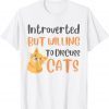 Introverted But Willing To Discuss Cats Cat Lover Classic Shirt