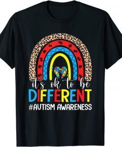 It s Ok To Be Different Rainbow Be kind Autism Awareness Gift Shirt