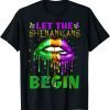 Let The Shenanigans Begin Mardi Gras Sexy Lips Gift Shirt