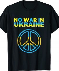No War In Ukraine Support American Ukrainian Flag Gift Shirt