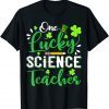 One Lucky Science Teacher Pencil Shamrock St Patricks Day Unisex Shirt