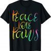 Peace Love Paws Rescue Shelter Foster Dog Cat Lover Heart Gift Shirt