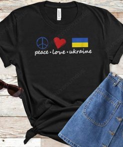 Peace Love Stand With Ukraine Classic Shirt